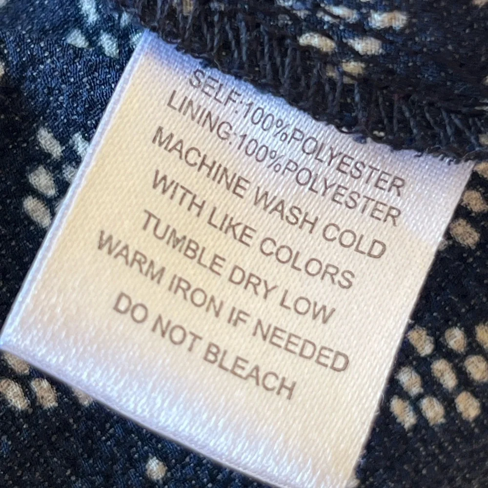 Indigo Rose Sleeveless Navy Floral Midi Dress w/ elastic waist decorative belt - Picture 7 of 10